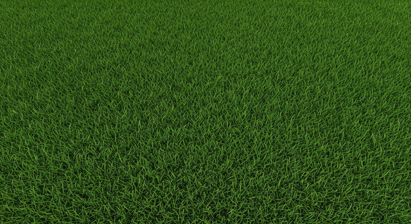Tuile de gazon carrelable photoréaliste en vue zénithale, herbe dense, sans coutures visibles.