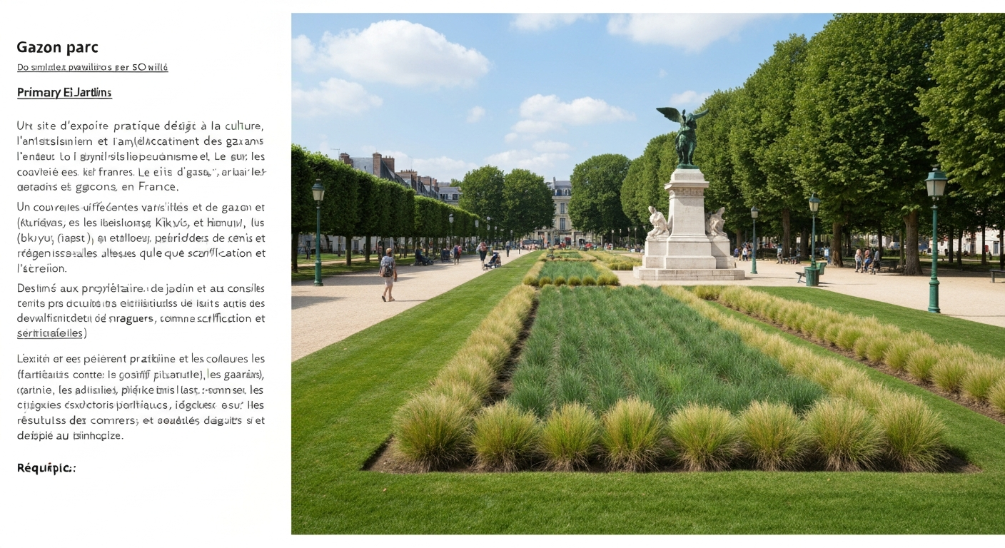 Gazon parc : guide complet pour concevoir, poser et entretenir
